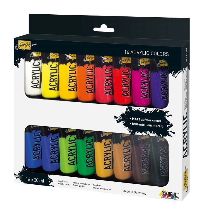 Ακρυλικά χρώματα Solo Goya / σετ 16 Χ 20 ml