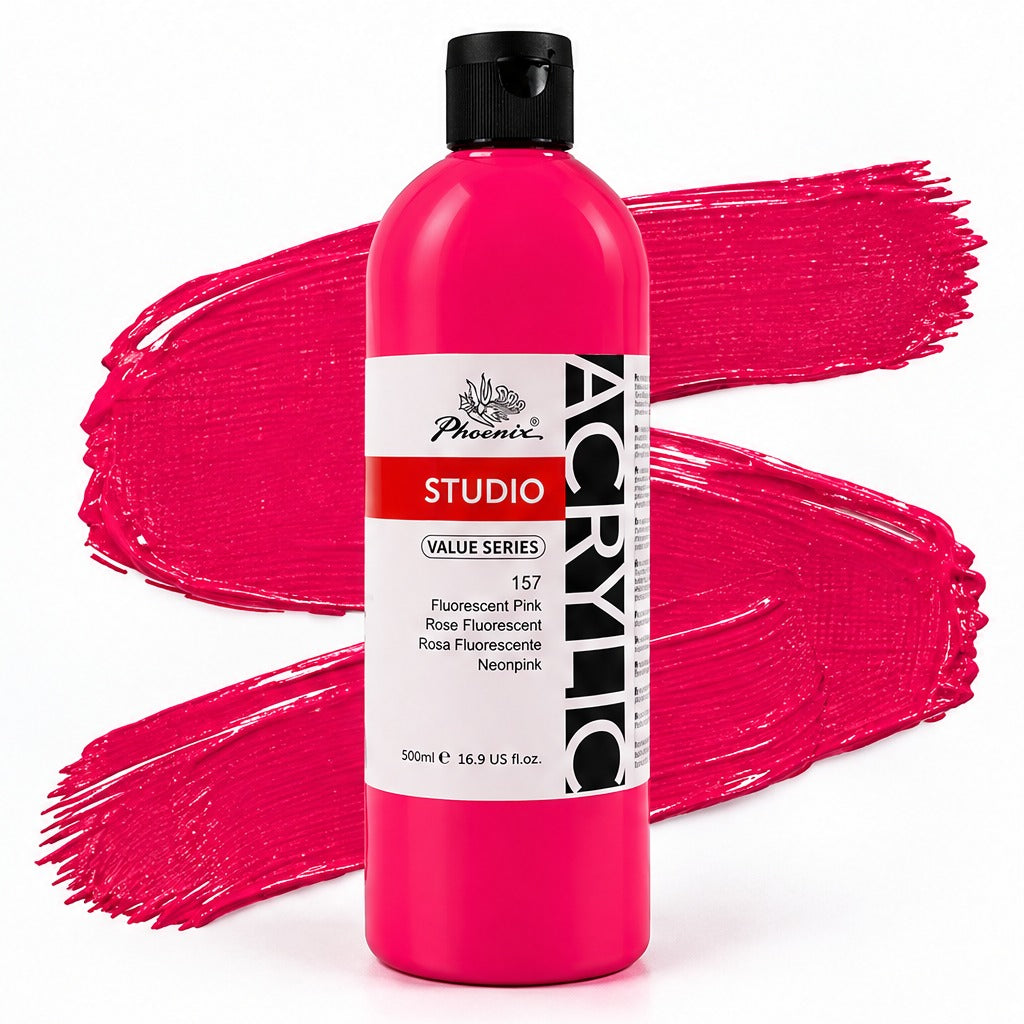 Ακρυλικό χρώμα Phoenix 157 Φθορίζον ροζ 500 ml