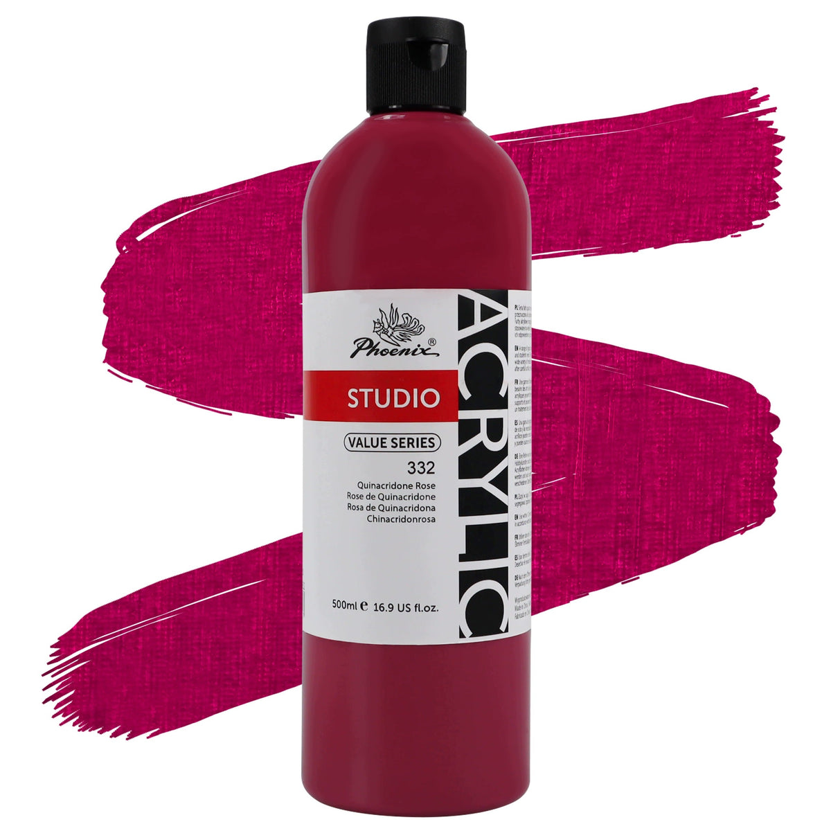 Ακρυλικό χρώμα Phoenix 332 Quinacridone Rose 500 ml