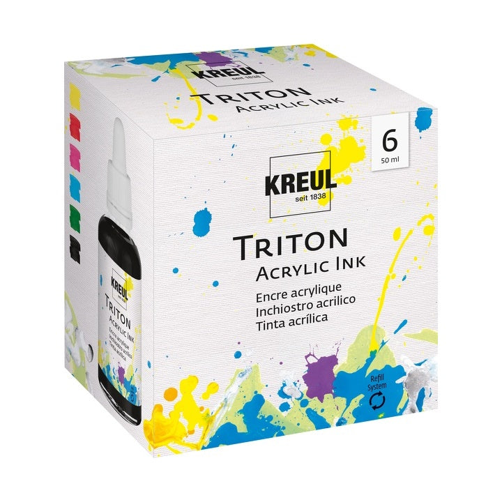 Ακρυλικό μελάνι KREUL 50 ml - σετ 6 τεμαχίων