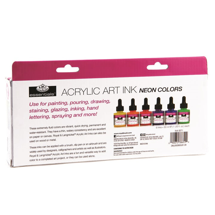 Ακρυλικό μελάνι Royal & Langnickel neon colours 6 x 30 ml