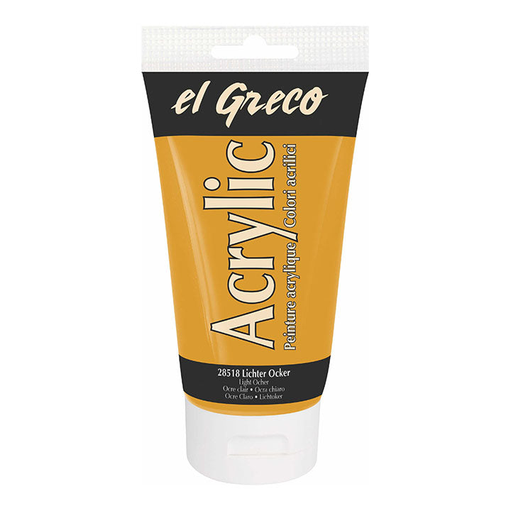 Ακρυλικο χρωμα El Greco 150 ml | διαλεξτε αποχρωση - Ανοιχτή Ώχρα