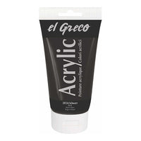 Ακρυλικο χρωμα El Greco 150 ml | διαλεξτε αποχρωση - Μαύρο