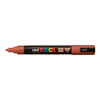 Ακρυλικός Μαρκαδόρος Posca PC-5M, 1,8 – 2,5 mm, Καστανό (20)