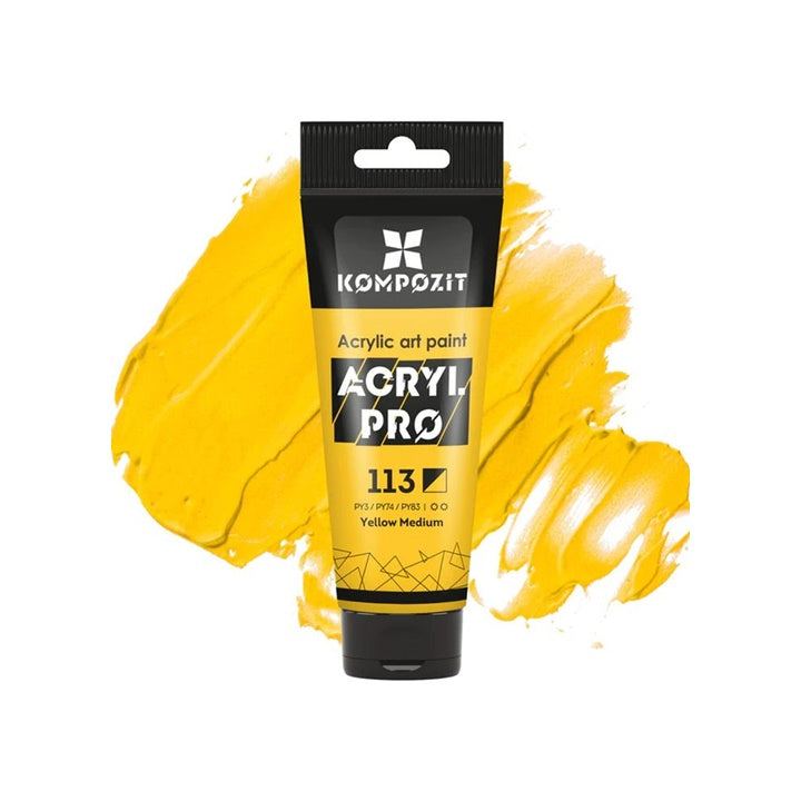 Ακρυλικό χρώμα ACRYL PRO ART Composite 75 ml – 113 κίτρινο μεσαίο