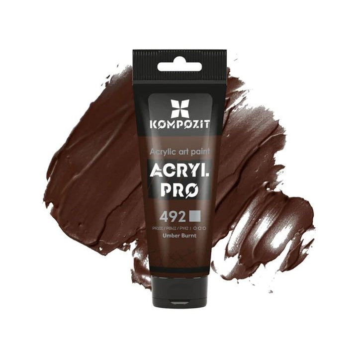 Ακρυλικό χρώμα ACRYL PRO ART Composite 75 ml – 492 καμμένο ομπερνέ