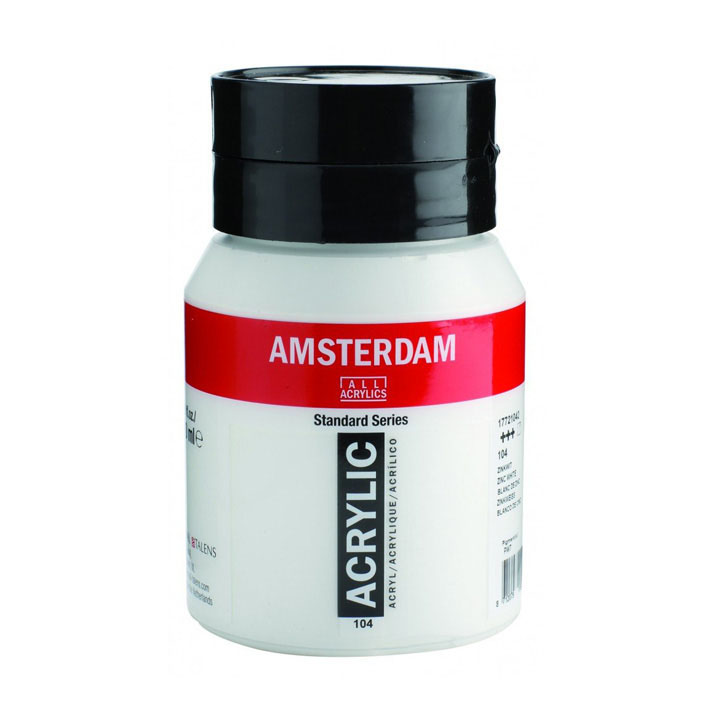 Ακρυλικο χρωμα Amsterdam Standard Series 500 ml – 104 Zinc White
