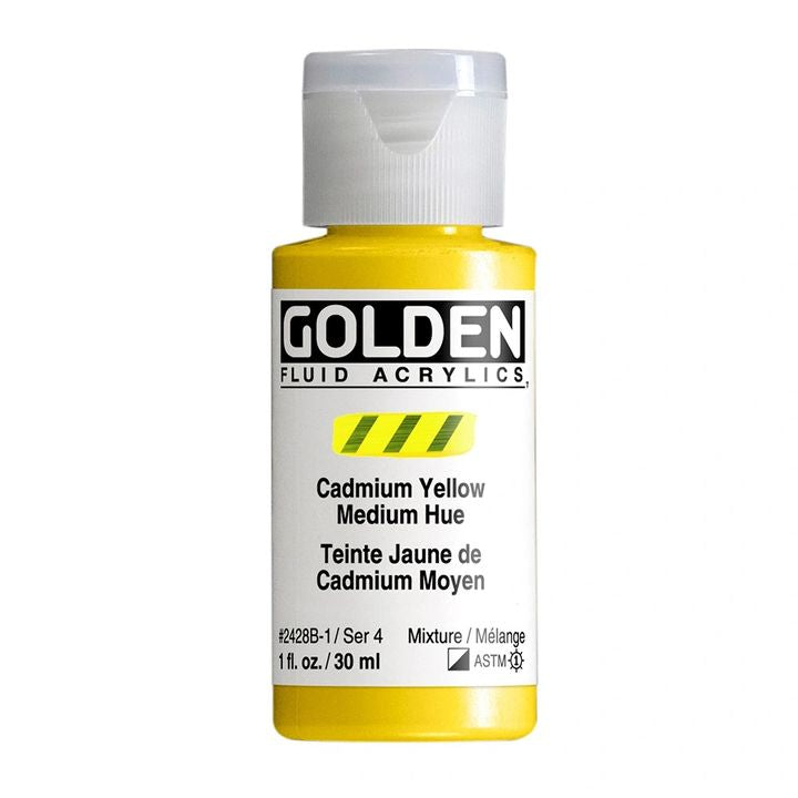 GOLDEN Ακρυλικό χρώμα υγρού 118 ml – 2428 μέτρια κίτρινη σκιά καδμίου
