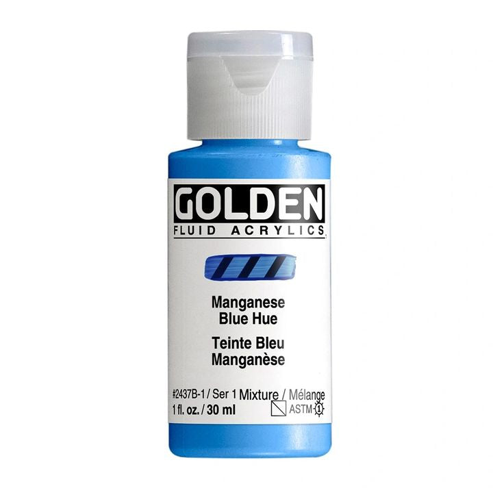 GOLDEN Fluid Acrylic Paint 30 ml – 2437 μπλε μαγγανίου απόχρωση