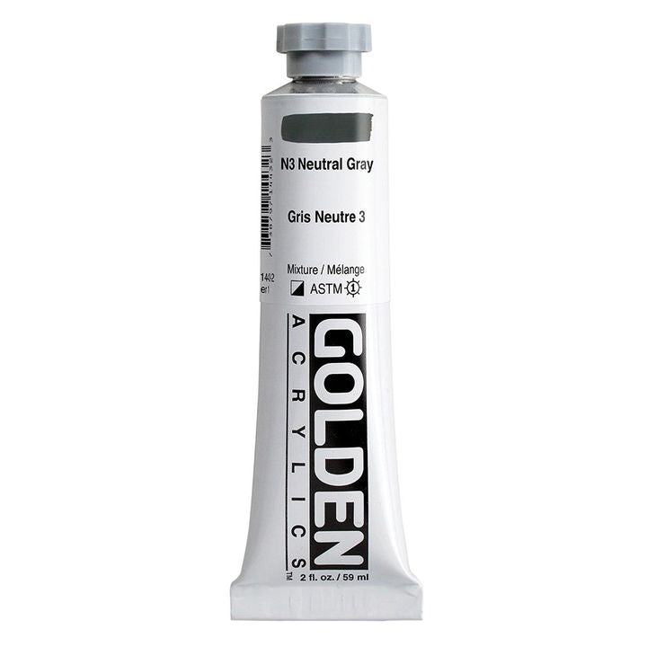 GOLDEN βαριά ακρυλική μπογιά 148 ml – 1443 ουδέτερο γκρι N3