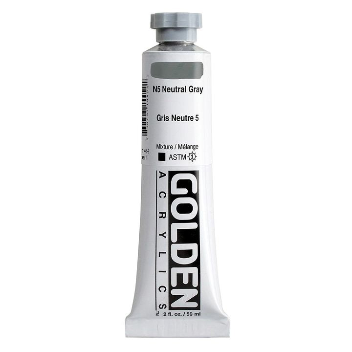 GOLDEN βαριά ακρυλική μπογιά 148 ml – 1445 ουδέτερο γκρι N5