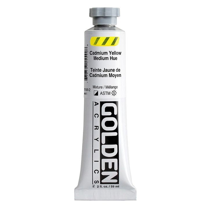 GOLDEN βαριά ακρυλική μπογιά 148 ml – 1554 μέτρια κίτρινη σκιά καδμίου