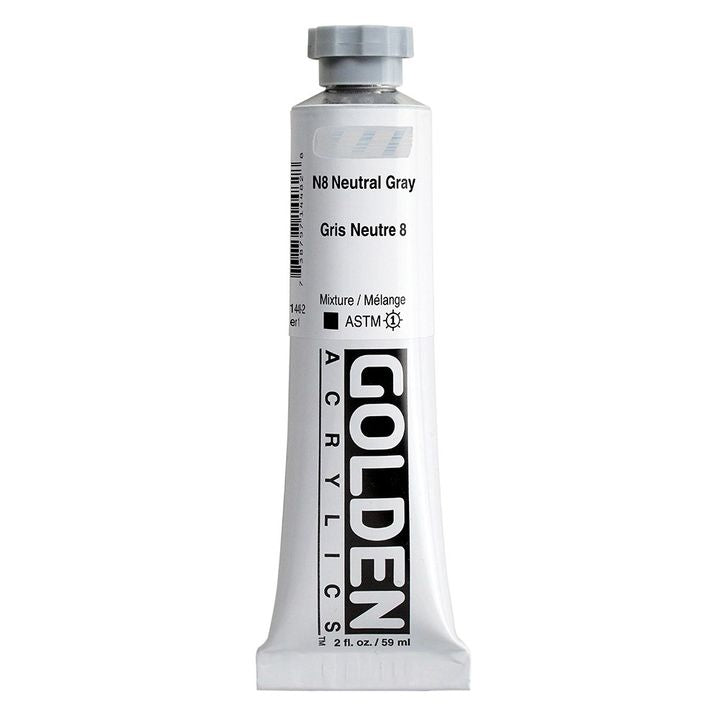 GOLDEN βαριά ακρυλική μπογιά 59 ml – 1448 ουδέτερο γκρι N8