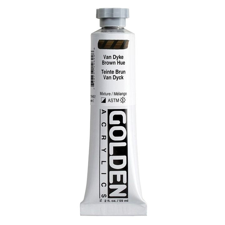 GOLDEN βαριά ακρυλική μπογιά 59 ml – 1462 Van Dyke καφέ σκιά