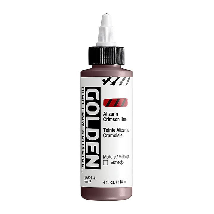 GOLDEN Ακρυλικό χρώμα υψηλής ροής 118 ml – 8521 Alizarínová Karmazínová Hue
