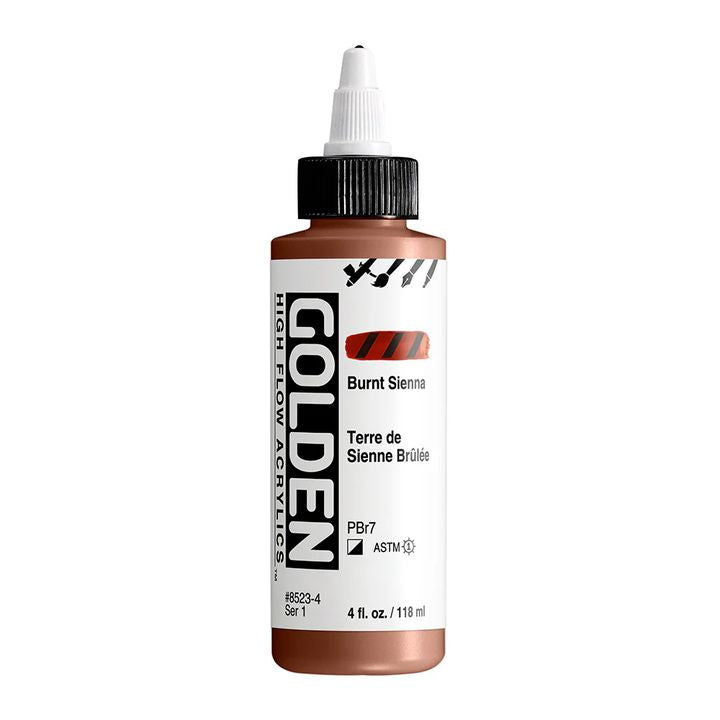 GOLDEN Ακρυλικό χρώμα υψηλής ροής 118 ml – 8523 Καμένη Σιένα