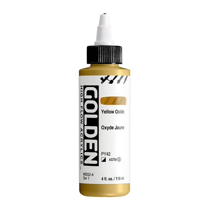 GOLDEN Ακρυλικό χρώμα υψηλής ροής 118 ml – 8552 Κίτρινο οξείδιο