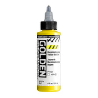 GOLDEN Ακρυλικό χρώμα υψηλής ροής 118 ml – 8555 Διαφανές βενζιμιδαζολόνη κίτρινο μέσο