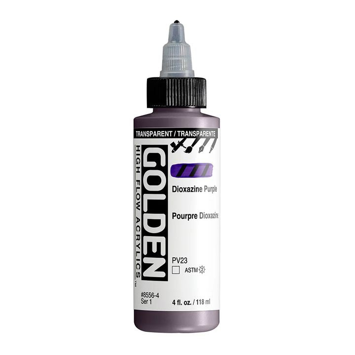 GOLDEN Ακρυλικό χρώμα υψηλής ροής 118 ml – 8556 Διαφανής μοβ διοξαζίνη