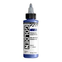 GOLDEN Ακρυλικό χρώμα υψηλής ροής 118 ml – 8559 Διαφανές Ftalok. Μπλε (πράσινη απόχρωση)
