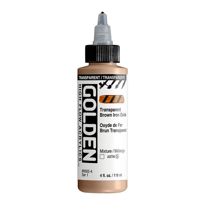GOLDEN Ακρυλικό χρώμα υψηλής ροής 118 ml – 8562 Διαφανές καφέ οξείδιο του σιδήρου