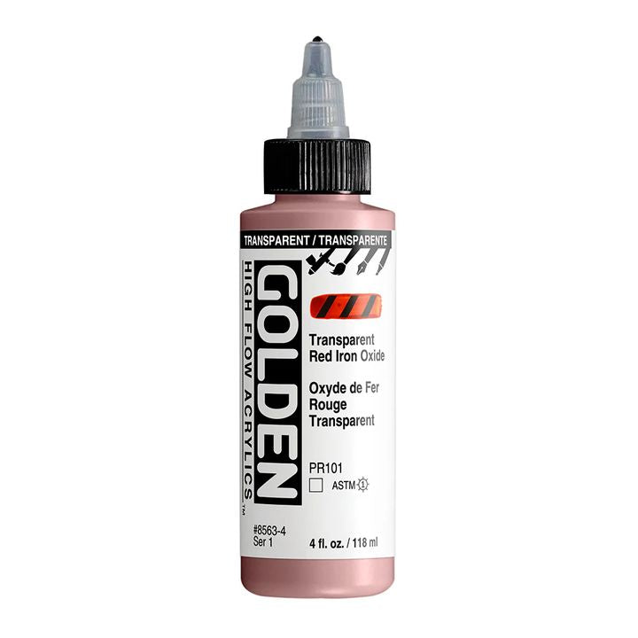 GOLDEN Ακρυλικό χρώμα υψηλής ροής 118 ml – 8563 Διαφανές κόκκινο οξείδιο του σιδήρου