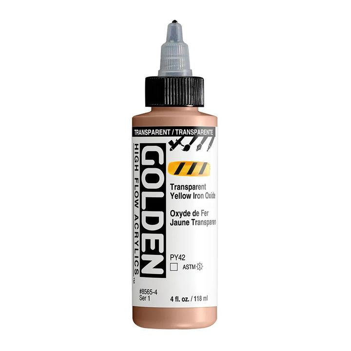 GOLDEN Ακρυλικό χρώμα υψηλής ροής 118 ml – 8565 Διαφανές κίτρινο οξείδιο σιδήρου