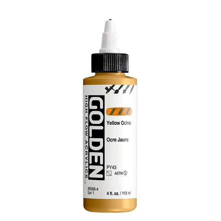 GOLDEN Ακρυλικό χρώμα υψηλής ροής 118 ml – 8588 Κίτρινη ώχρα