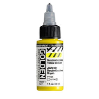 GOLDEN Ακρυλικό χρώμα υψηλής ροής 30 ml – 8555 Διαφανές βενζιμιδαζολόνη κίτρινο μέσο