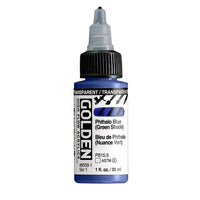 GOLDEN Ακρυλικό χρώμα υψηλής ροής 30 ml – 8559 Διαφανές Ftalok. Μπλε (πράσινη απόχρωση)