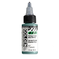 GOLDEN Ακρυλικό χρώμα υψηλής ροής 30 ml – 8560 Διαφανές Ftalok. Πράσινο (μπλε απόχρωση)