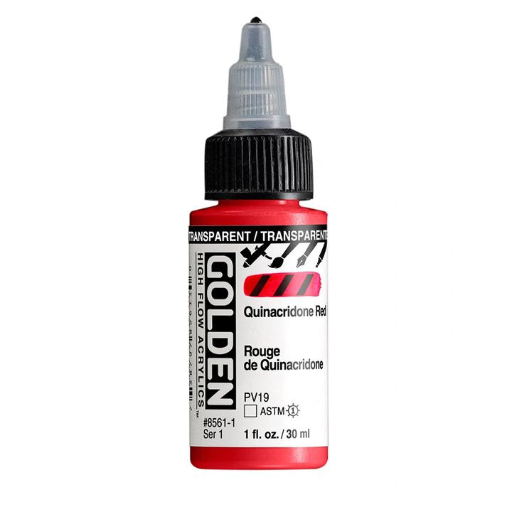 GOLDEN Ακρυλικό χρώμα υψηλής ροής 30 ml – 8561 Κόκκινο διαφανές Quinacridone