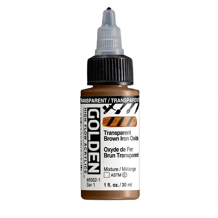 GOLDEN Ακρυλικό χρώμα υψηλής ροής 30 ml – 8562 Διαφανές καφέ οξείδιο του σιδήρου