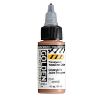 GOLDEN Ακρυλικό χρώμα υψηλής ροής 30 ml – 8565 Διαφανές κίτρινο οξείδιο του σιδήρου