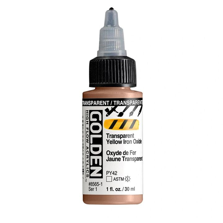 GOLDEN Ακρυλικό χρώμα υψηλής ροής 30 ml – 8565 Διαφανές κίτρινο οξείδιο του σιδήρου