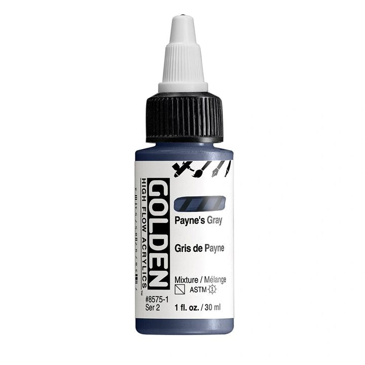 GOLDEN Ακρυλικό χρώμα υψηλής ροής 30 ml – 8575 Payne's Grey