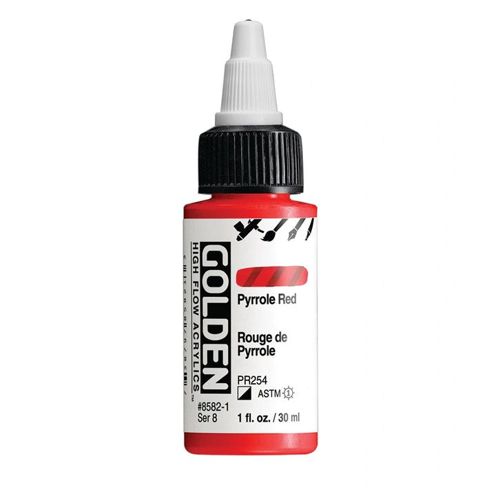 GOLDEN Ακρυλικό χρώμα υψηλής ροής 30 ml – 8582 Κόκκινο πυρρόλιο