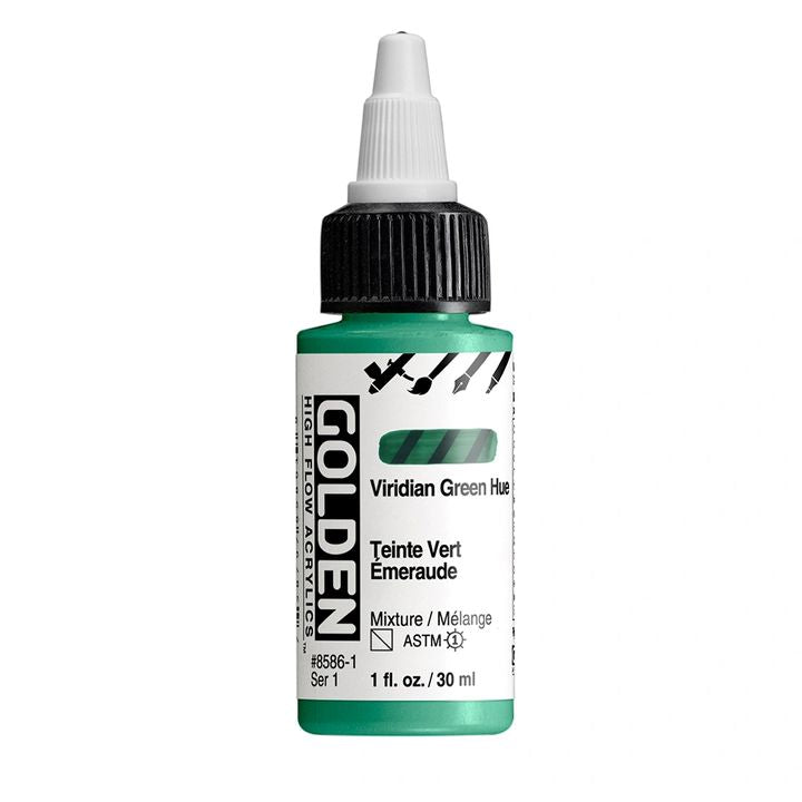 GOLDEN Ακρυλικό χρώμα υψηλής ροής 30 ml – 8586 Πράσινη απόχρωση Viridian