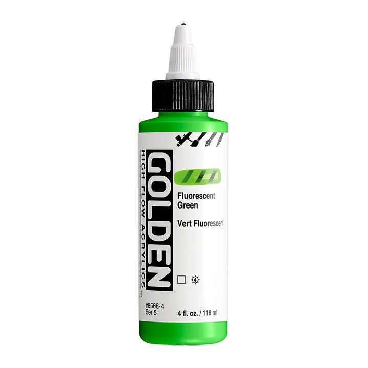 GOLDEN Ακρυλικό χρώμα φθορισμού υψηλής ροής 118 ml – 8568 Πράσινο