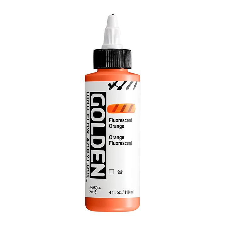 GOLDEN Ακρυλικό χρώμα φθορισμού υψηλής ροής 118 ml – 8569 Πορτοκαλί