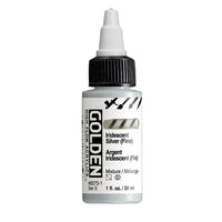 GOLDEN High Flow ιριδίζουσα ακρυλική μπογιά 30 ml – 8573 Silver Fine