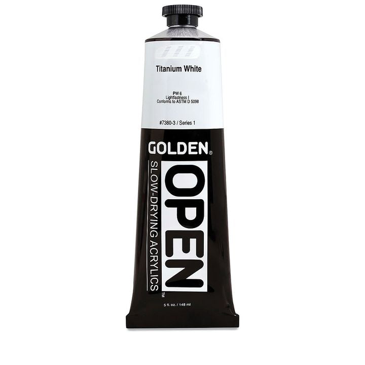 GOLDEN OPEN Ακρυλική μπογιά αργά στεγνώνοντας 148 ml – 7380 Λευκό τιτάνιο