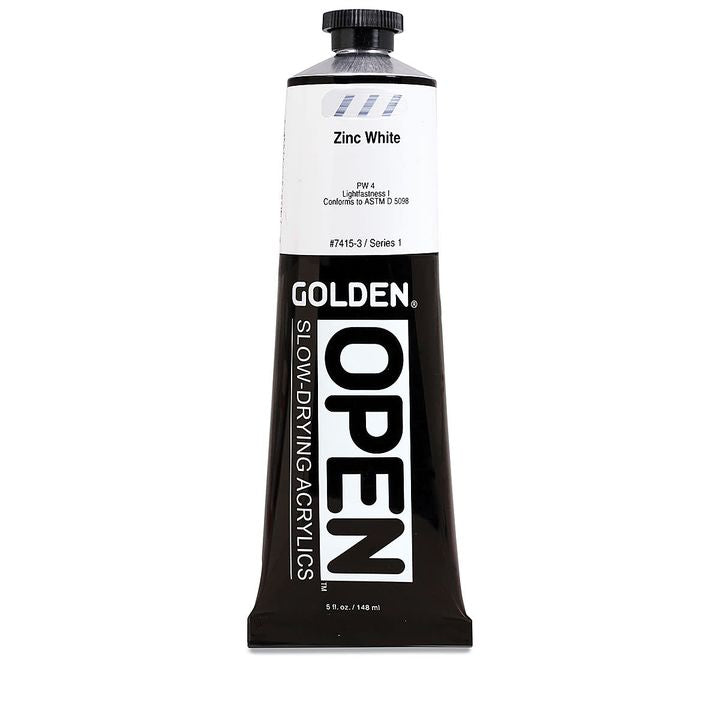 GOLDEN OPEN Ακρυλική μπογιά αργά στεγνώνοντας 148 ml – 7415 Ψευδάργυρος λευκό
