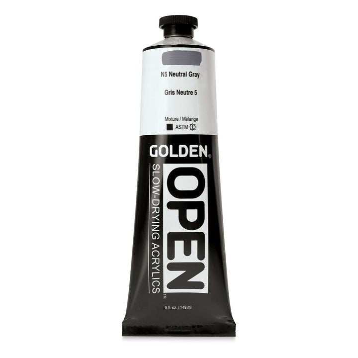GOLDEN OPEN Ακρυλική μπογιά αργά στεγνώνοντας 148 ml – 7445 N5 Ουδέτερο γκρι