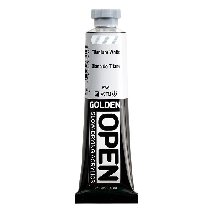 GOLDEN OPEN Ακρυλική μπογιά αργά στεγνώνοντας 59 ml – 7380 Λευκό τιτάνιο