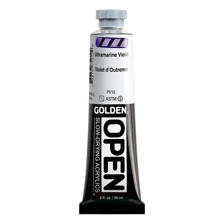 GOLDEN OPEN Ακρυλική μπογιά αργά στεγνώνοντας 59 ml – 7401 Μωβ υπεραμαρίνης
