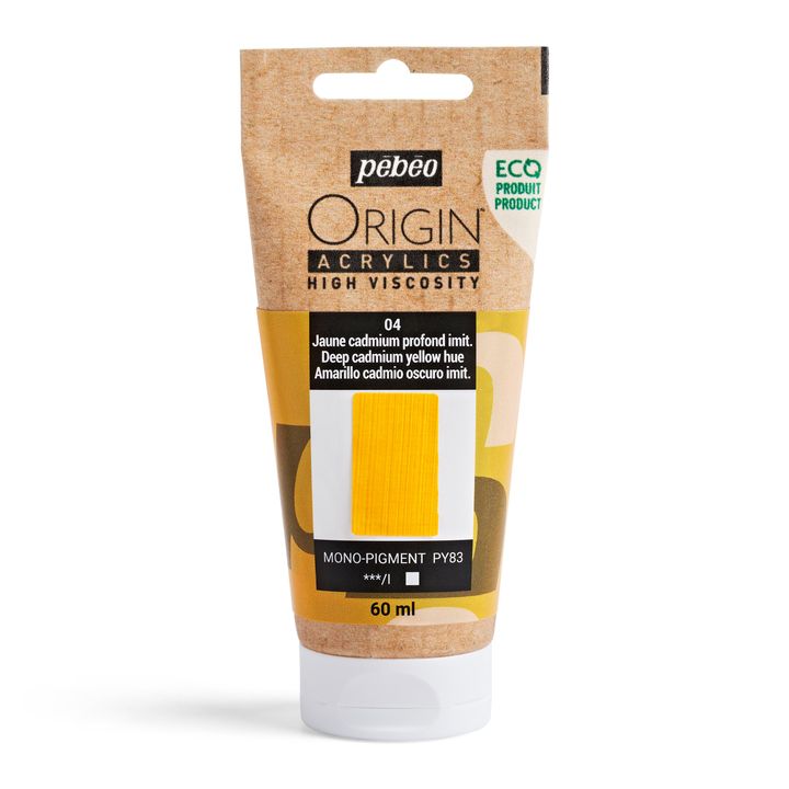 Pebeo ORIGIN Ακρυλικό χρώμα 60 ml – βαθιά κίτρινη απόχρωση καδμίου