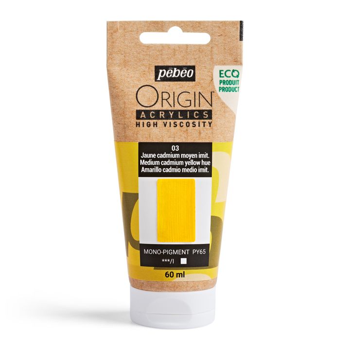 Pebeo ORIGIN Ακρυλικό χρώμα 60 ml – Κίτρινο Κάδμιο Μεσαίο