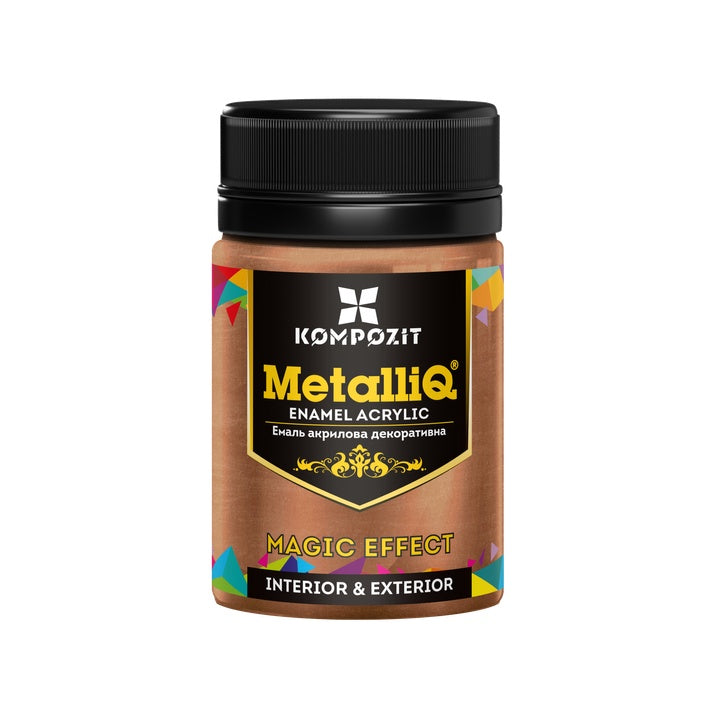 MetalliQ Kompozit Ακρυλικό χρώμα με μεταλλικό εφέ 70g – Μπρούντζος