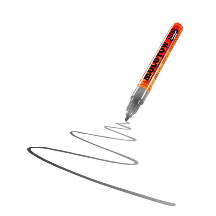 Ακρυλικος μαρκαδορος MOLOTOW - ONE4ALL 2mm – Metallic Silver